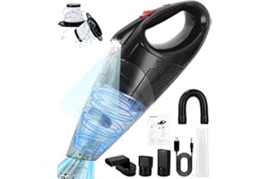 TIDEVAN Aspirabriciole Senza Fili, 9000 PA Aspirapolvere Auto Aspirapolvere Portatile Aspirabriciole Senza Fili Portatile con Filtro HEPA e Illuminazione a LED, per Auto, Casa, Ufficio e Spazi Stretti