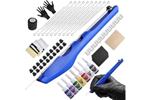 HAWINK Zestaw do tatuażu ręcznego Poke a Stick DIY 7-igłowy zestaw narzędzi do tatuażu 20 sztuk atramentu GK-HW803TN01-1 (GK-HW803TN01-3)