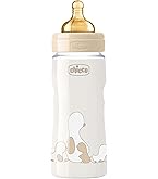 Chicco Natural Feeling Anticolic Fles 6 maanden 330 ml, fles met zuignap van zachte en flexibele siliconen, geschikt voor gemengde borstvoeding, snelle stroom, kleur lichtblauw
