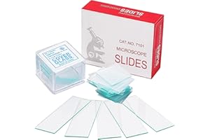 WDEC 50 Pcs Pre-Cleaned Blank Ground Edge Glass Microscope Slides and 100 pcs Pre-Cleaned Microscope Coverslips suitable for monocular binocular trinocular microscopes, Microscope Cover Glass