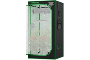 VIVOSUN Pro Grow Tent 80 x 80 x 160 cm Grow Tent with Thick 22 mm Poles, Oxford Fabric with Highly Reflective Mylar Extra Hanging Poles for Hydroponics P276 for AeroLight A150, No High CFM Set