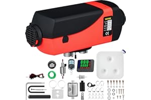 FlowerW Calentador de Aire Diesel 12V 2KW con Silenciador Calentador de Combustible Calefacción Estacionaria Diesel Calentador Coche Diesel Aire Calentador Motor Diesel, Rojo
