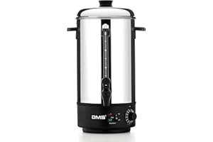 ‎DMS DMS 8 Liter Glühweinkocher aus Edelstahl | Glühwein- und Einkochautomat | Heißgetränkeautomat | Wasserkocher | 1800 Watt | stufenlose Temperatureinstellung | Zapfhahn