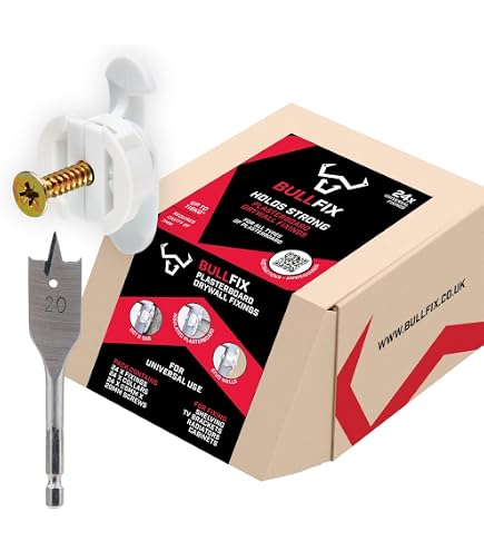 Plasplugs Heavy Duty Self Drive Plasterboard Hollow Wall Fixing Kit – Includes Power Driver & Drill Bit – Grey (UK Made)