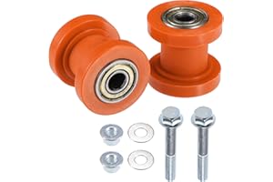 Hihaha Kettenrollen-Riemenspanner/für Motorrad ATV 8mm 2er Set Orange