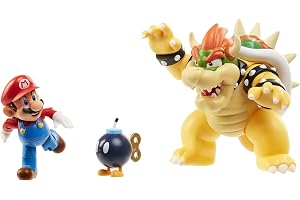 Super Mario, Strid mot Bowser, Officiell licens | Dynamisk bro-lekset med figur, Ljud & ljus, Glödande lava, Spelupplevelse