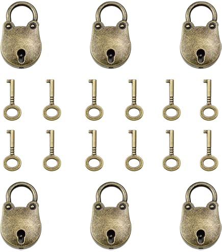 FDXGYH Vintage Mini Beer Hangslot Antieke Stijl Kleine Sleutel Lock Brons Beer Hoofd Hangsloten Met Sleutel Voor Schatkist Notebook Houten Doos