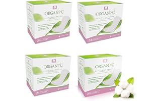 ORGANYC Organ(y)c, Salvaslip Pocket de Algodón Certificado 100% Bio - 4 paquetes x 24 salvaslip (Total 96 unidades)