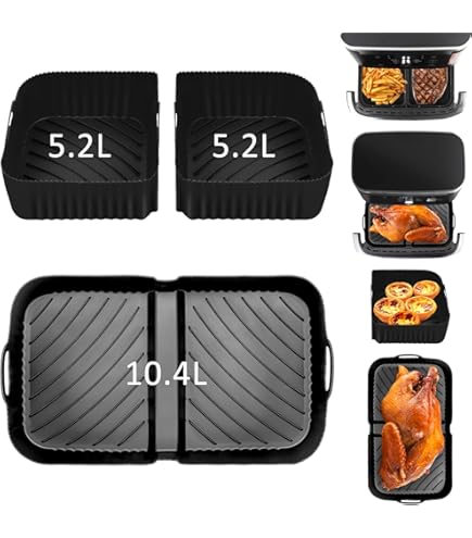 Carta Forno Per Friggitrice Ad Aria - 150 Fogli Antiaderenti, Resistente Al Calore, Per Ninja E Altre Marche - Foto 4