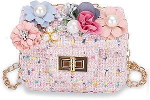 Shirene liten flicka axelväska, barn handväska, barn slinga Slling väskor söta blommor kors lods väskor, mini handväska axel