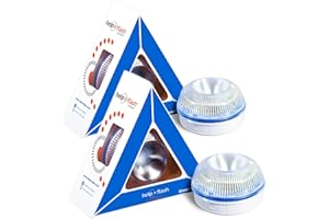 HELP FLASH PK2903 2X V2 2021, Luz de Emergencia, Señal preseñalización de Peligro y Linterna, Homologada, Normativa DGT, V16, con Base imantada, Amarillo Auto, 2 Unidades