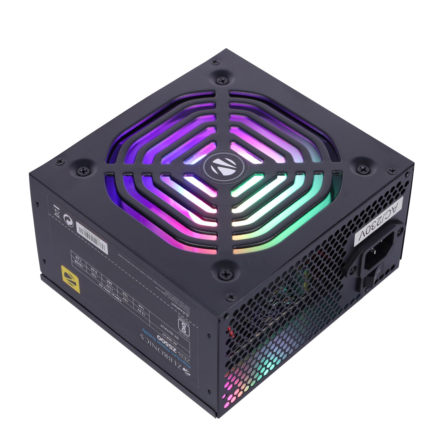 Zebronics ZS500 500W Power Supply Review: Silent RGB Fan, SATA x 3, Over Voltage Protection