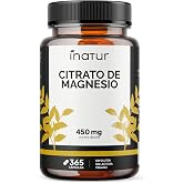 Magnesium Citrate 365 Vegan Capsules | 450 mg of Pure Magnesium per 2 Capsules | 1.525mg of Citrate | High Bioavailability |