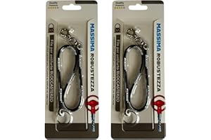 FLLAGG20 2X Laccio Block Shaft Nero Laccetto in Gomma Compatibile con Chiave Blockshaft Auto Portachiavi Lungo 38 cm in Silicone con Moschettone KeyChain Ganci per Bloccasterzo Antifurto Catena