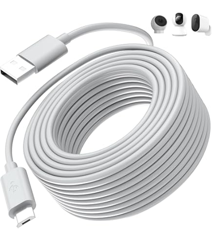 50ft Power Extension Cable For Blink Cameras – Micro USB To USB-C Waterproof Adapter & 18W Fast Charger Included