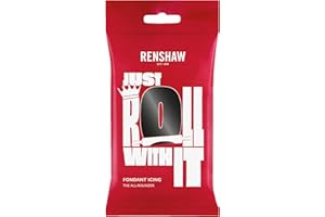 Renshaw Glaçage prêt à rouler, noir de jais, 250 g