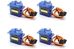 APKLVSR servomoteurs Micro Servo Metal Gear RC pour hélicoptère radiocommandé, Ailes rigides, Robots, compatibles avec Arduino(4PCS)