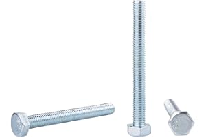 MARCOPOL Tornillos hexagonales DIN 933 de acero galvanizado, M8 x 70 mm, 50 unidades, cabeza hexagonal (50, M8 x 70 mm)
