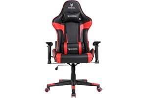 Oversteel - ULTIMET Silla Gaming Profesional Polipiel, Reposabrazos 2D, Ajustable en Altura, Respaldo Reclinable 180º, Pistón Gas Clase 3, Hasta 120Kg, Color Rojo