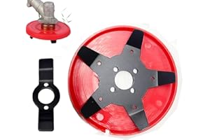 GoldOars - Cepillo universal para desbrozadora (24,5 mm, cabezal rotofil redondo, con cuchillas, cepillo de malezas, para arrozeros y tierras áridas (1 unidad)