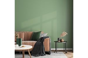 ReWallpaper 60cm×5m Carta Da Parati Adesiva Muro Camera Da Letto Verde Carta Adesiva per Armadio Cucina Lavabile Spessa Pellicola Autoadesiva Mobili Porte Interno Cassetti Opaca Parete