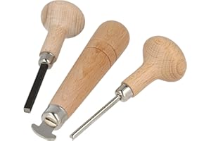 The Beadsmith Kit de herramientas para engastar piedras: juego de 3 piezas para hacer joyas, incluye empujador de bisel de punta cuadrada, empujador de garras de punta acanalada y rodillo para bisel