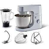 Kenwood Homebake Plus Kitchen Chef KHH01.120SI - خلاط قائم، عجن العجين، جهاز الخلاط، 1400 واط، 5 لتر صدأ