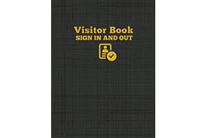 Visitor Book Sign In and Out: Visitor Register Log Book for Recording Visitor Activity in the Business Workplace | Great for Front Desk Security ... More | Professional Business Series Hardback