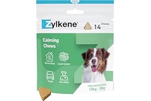 Zylkene Calming Chews for Medium Dogs (10 to 30kg) | Promotes Relaxation | Helps Pets cope with short-term challenging situations | Perfect for on the go, holidays, travelling, fireworks | 14 Chews