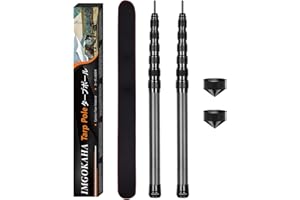 imgokaha Tent Pole Carbon Fiber, Telescopic Tarp Poles, Camping Adjustable Tarp Poles, Extendable Tent Poles, Awning Poles for Camping, Backpacking, Hiking, Canopy & Outdoor Shelter(Set of 2)