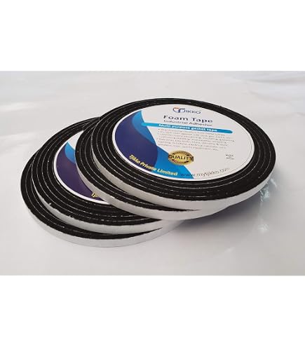 uxcell Sealing Foam Tape 20mm Wide 3mm Thick 4m/13ft Long, Self Adhesive Weather Strip for Window Door Insulation, Pack of 2