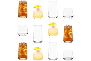 Argon Tableware Argon Vaisselware 12 pièces Tallo Verrerieware - Verrerie de tous les jours - Multipurpose - Lave-vaisselle Coffre-fort - - Clair