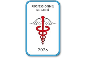 SIGNAL SAFETY Autocollant Sticker - Vignette Caducée 2026 pour Pare Brise en Vitrophanie - V4 Professionnel de Santé