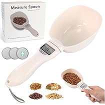 Cucchiaio Dosatore Digitale Per Cibo Animali – 800 G Di Capacità, Portatile, Per Cani E Gatti – AIGOUT