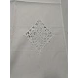 Euroricami Viterbo Tenda Tendina Misto Lino Uncinetto Colore Beige (Misura da Scegliere con Una Mail)