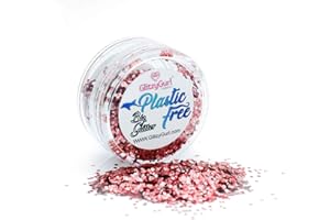 GLITZYGURL Purpurina brillante coorporal, biodegradable 100 % libre de plástico, vegana, no testada en animales, ecológica (cereza roja)
