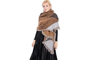 Miss Lulu Donna Sciarpa Scialle Inverno Invernale Grande Quadrato Donna Sciarpa Vestibilità Adatta a Tutti Abbigliamento per Moda