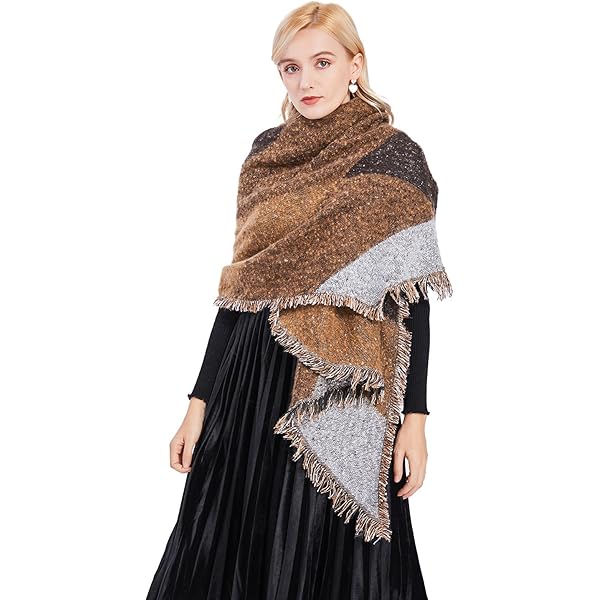 Stola Lana Sciarpa Invernale Da Donna Classica Calda Morbida Grande Coperta Avvolgente Scialle Sciarpe Regalo Invernale A A 0f91a2f8 297a 5322 B969 8457adf3df85 Sciarpa Donna Marrone - Foto 11