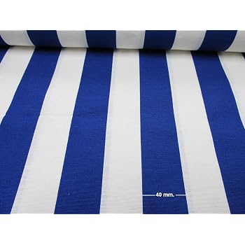 Blau Weiss Gestreifter Stoff Gestreiftes Vorhang Und