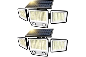 VENSSTNOR Solar Lights Outdoor Garden Motion Sensor - 3000LM 236LEDs Security Lights Outdoor with Dual Sensors, 3 Lighting Modes, 270° Illumination, IP65 Waterproof Security Flood Lights (2 Pack)
