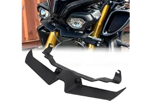 EPHEYFIF Front Spoiler Wing Deflector For Yamaha MT-10 SP/MT-10 (2022-2025), ABS+Metal Construction, 30x20x5cm Aerodynamic Design, Complete Installation Kit Included, Non-Paintable Black Finish(Black)