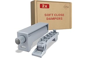LouMaxx Softclose Cabinet Door Damper Dampers for Easy Soft Close Doors - for Wardrobe - Set of 2