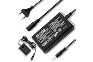 KWTOUL AC-PW20 zasilacz NP-FW50 Dummy akumulator Kit Kompatybilny z Sony Alpha ZV-E10 A7 A7R A7S A7II A7RII A7RII A7SII A6500 A6400 A6300 A6100 A6000 A5100 A5000 RX10 II IV IV NEX-3 NEX-5 NEX-7