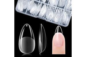 Gelike EC Punte per Unghie in Gel Morbido, Copertura Completa, XS Extra Corte e Medio (120 Mandorle Medie)