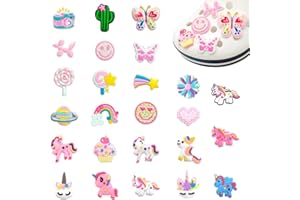 LHOEST 25 Stück Cartoon-Dekoration für Crocs, DIY Anstecker für Kinder Clogs, Abnehmbare PVC Charms und Pins für Mädchen und Jugendliche