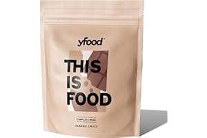 ‎YFOOD yfood Trinkmahlzeit Choco – 12 Mahlzeiten à 400 kcal in Pulverform – 25g Protein, Vitamine & Mineralstoffe - Geschmack: Schokolade