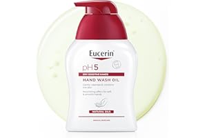 Eucerin pH5 Olio Detergente Mani 250 ml, Sapone liquido mani con Oli Nutrienti per un'idratazione intensa, Detergente pelle secca e sensibile adatto all'uso quotidiano e ai lavaggi frequenti