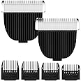 Wusuker Replacement Blade for Most oneisall & HOLDOG Dog Grooming Clippers, Snap-in Replacement Blades Fit for Most Low Noise Dogs Cats Grooming Clipper, (2 Pack Blade + 4 Pcs Guards)