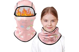 AYPOW Passamontagna in Pile Termico Bambini 2-8 Anni, Invernale Multifunzione Antivento Caldo Maschera da Sci da Ciclismo, Berretti Cappello con Scaldacollo per Ragazzi Ragazze Sport all'Aria Aperta