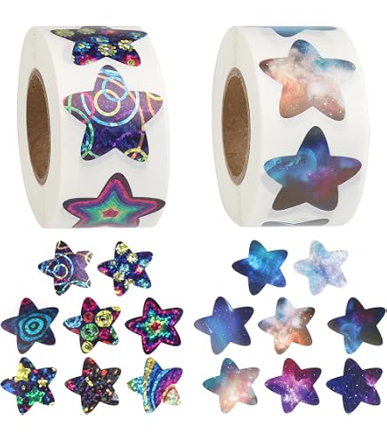 200 Glitzer-Sternaufkleber Aus Schaumstoff – Selbstklebend, Gold & Silber, 4 Größen, Für DIY & Deko